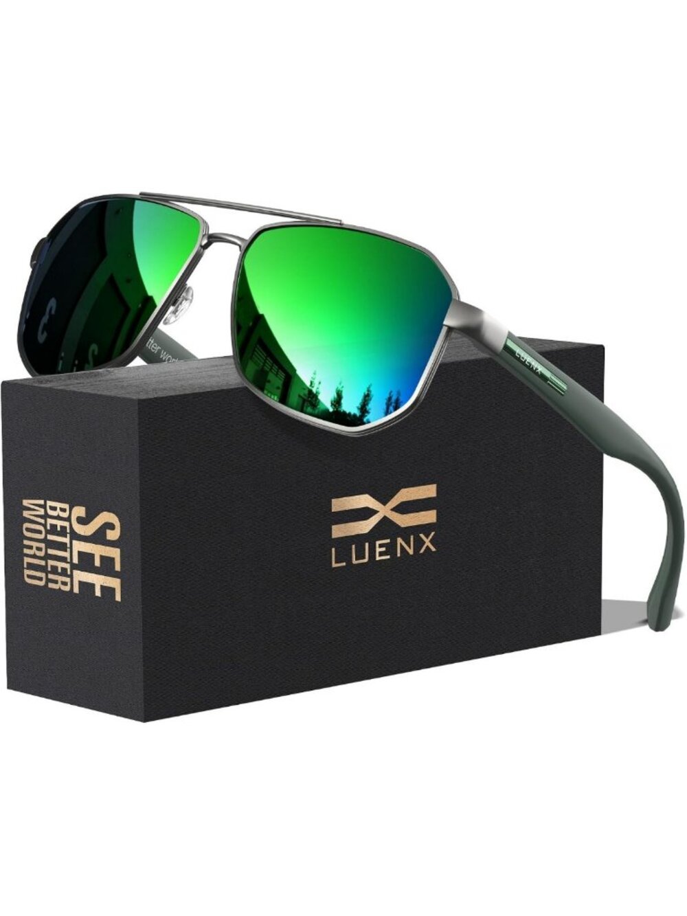 Stylish Polarized Aviator Sunglasses for Men - UV400 Protection, Perfect for